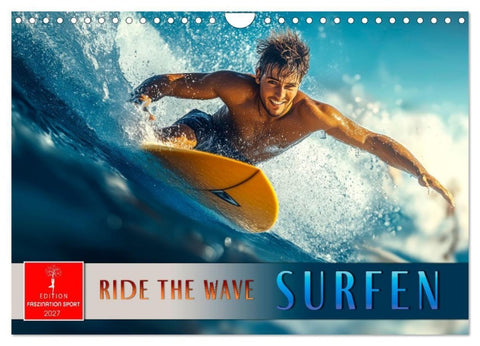 Surfen - Ride the Wave (Wandkalender 2027 DIN A4 quer), CALVENDO Monatskalender