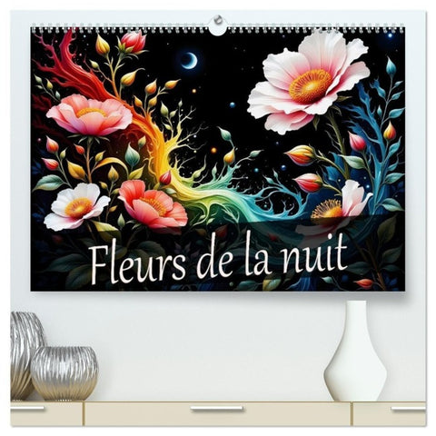 Fleurs de la nuit (Calendrier mural haut de gamme 2027 DIN A2 vertical), CALVENDO calendrier mensuel