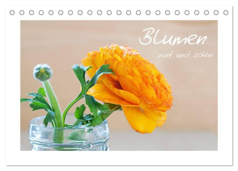 Blumen zart und schön (Tischkalender 2027 DIN A5 quer), CALVENDO Monatskalender