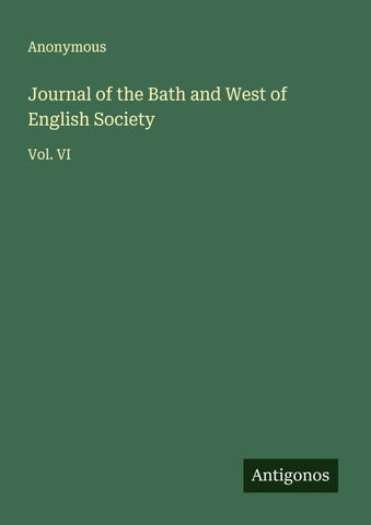 Journal of the Bath and West of English Society