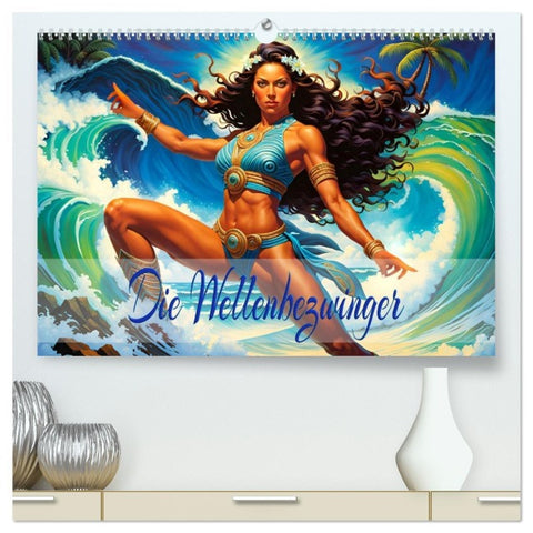 Die Wellenbezwinger (hochwertiger Premium Wandkalender 2026 DIN A2 quer), Kunstdruck in Hochglanz
