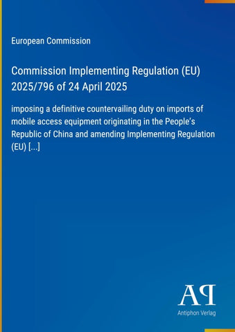 Commission Implementing Regulation (EU) 2025/796 of 24 April 2025