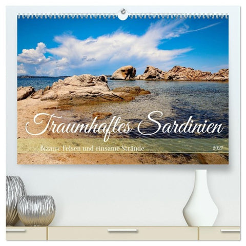 Traumhaftes Sardinien (hochwertiger Premium Wandkalender 2027 DIN A2 quer), Kunstdruck in Hochglanz