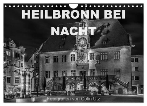 Heilbronn bei Nacht (Wandkalender 2026 DIN A4 quer), CALVENDO Monatskalender