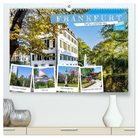 Frankfurt - Parks und Gärten (hochwertiger Premium Wandkalender 2026 DIN A2 quer), Kunstdruck in Hochglanz