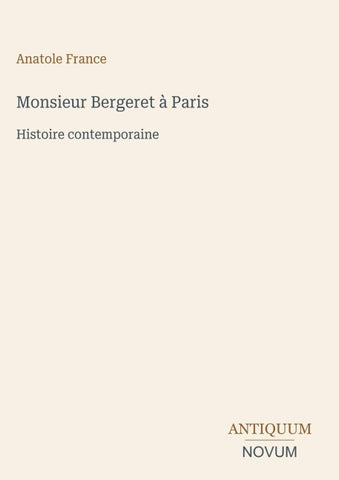 Monsieur Bergeret à Paris