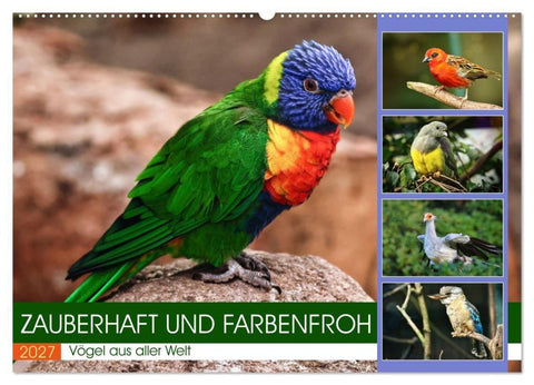 Zauberhaft und farbenfroh (Wandkalender 2027 DIN A2 quer), CALVENDO Monatskalender