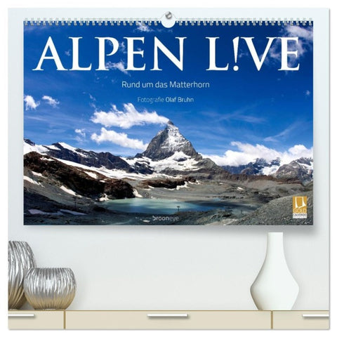 Alpen live - Rund um das Matterhorn (hochwertiger Premium Wandkalender 2026 DIN A2 quer), Kunstdruck in Hochglanz