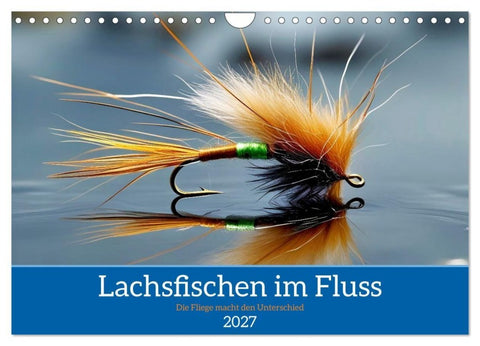 Lachsfischen im Fluss (Wandkalender 2027 DIN A4 quer), CALVENDO Monatskalender
