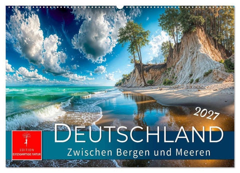 Deutschland - zwischen Bergen und Meeren (Wandkalender 2027 DIN A2 quer), CALVENDO Monatskalender