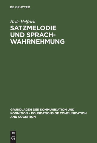Satzmelodie und Sprachwahrnehmung