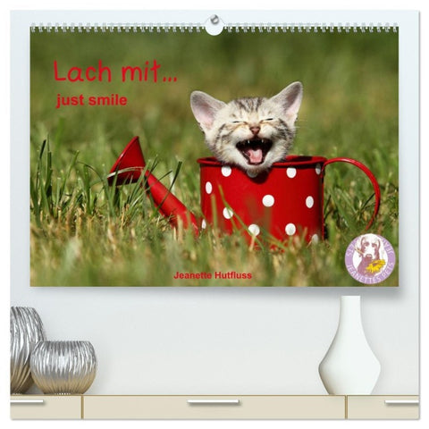lach mit...just smile (hochwertiger Premium Wandkalender 2026 DIN A2 quer), Kunstdruck in Hochglanz