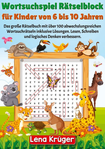 Wortsuchspiel Rätselblock für Kinder von 6 bis 10 Jahren