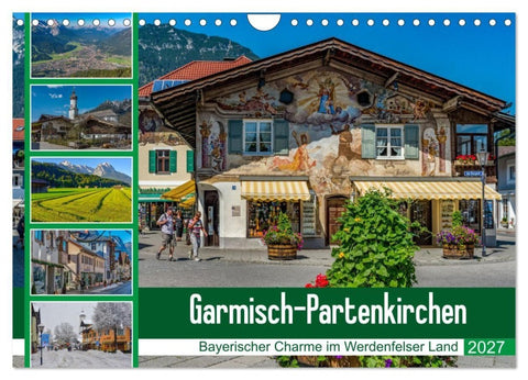 Garmisch-Partenkirchen - Bayerischer Charme im Werdenfelser Land (Wandkalender 2027 DIN A4 quer), CALVENDO Monatskalender