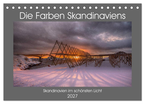 Die Farben Skandinaviens (Tischkalender 2027 DIN A5 quer), CALVENDO Monatskalender