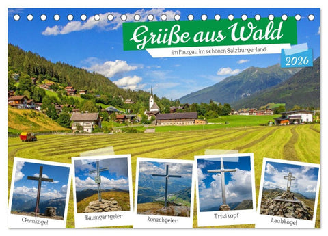 Grüße aus Wald (Tischkalender 2026 DIN A5 quer), CALVENDO Monatskalender