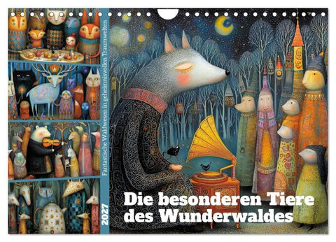 Die besonderen Tiere des Wunderwaldes (Wandkalender 2027 DIN A4 quer), CALVENDO Monatskalender
