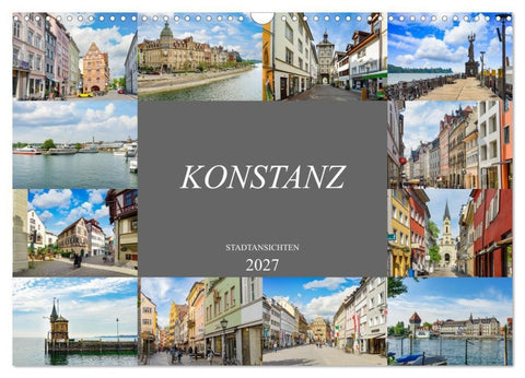 Konstanz Stadtansichten (Wandkalender 2027 DIN A3 quer), CALVENDO Monatskalender