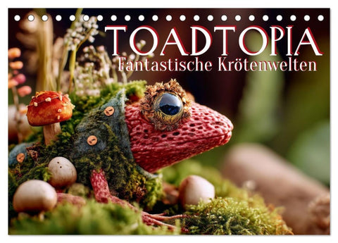 Toadtopia. Fantastische Krötenwelten (Tischkalender 2026 DIN A5 quer), CALVENDO Monatskalender