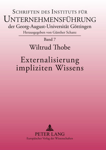 Externalisierung impliziten Wissens