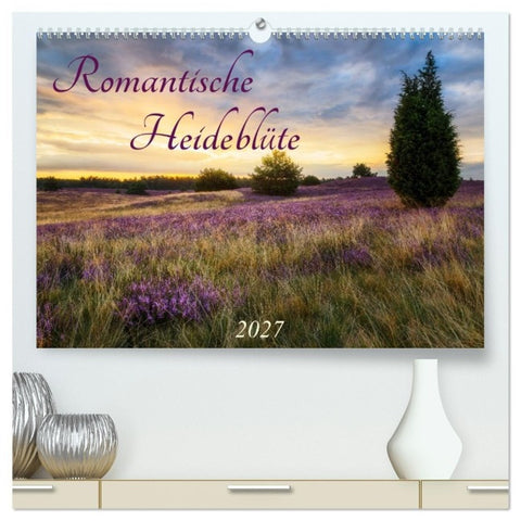Romantische Heideblüte (hochwertiger Premium Wandkalender 2027 DIN A2 quer), Kunstdruck in Hochglanz