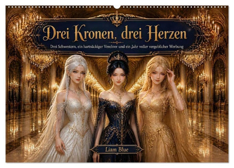 Drei Kronen, drei Herzen (Wandkalender 2027 DIN A2 quer), CALVENDO Monatskalender