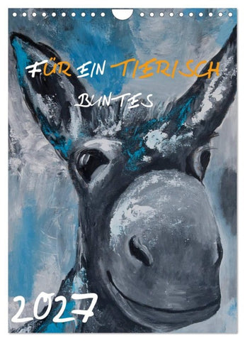Für ein tierisch buntes 2027 (Wandkalender 2027 DIN A4 hoch), CALVENDO Monatskalender