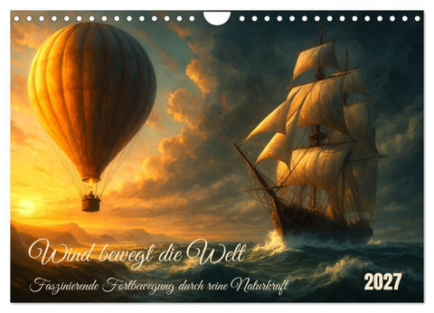 Wind bewegt die Welt (Wandkalender 2027 DIN A4 quer), CALVENDO Monatskalender