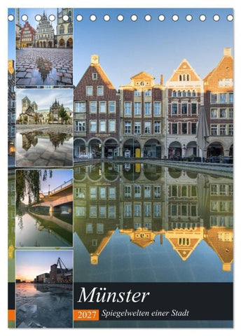Münster - Spiegelwelten einer Stadt (Tischkalender 2027 DIN A5 hoch), CALVENDO Monatskalender