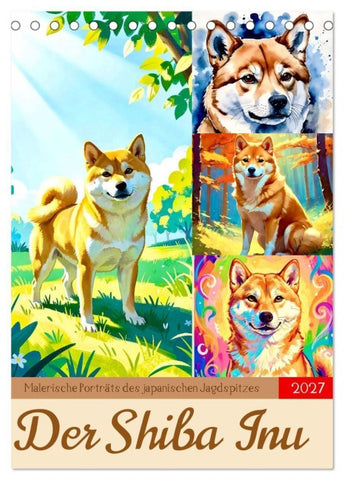 Der Shiba Inu (Tischkalender 2027 DIN A5 hoch), CALVENDO Monatskalender