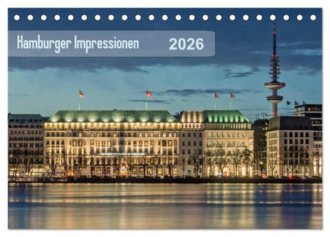 Hamburger Impressionen 2026 (Tischkalender 2026 DIN A5 quer), CALVENDO Monatskalender