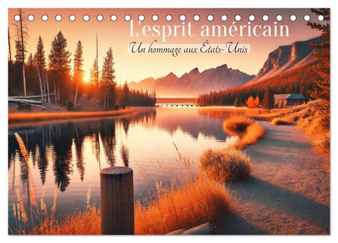 L'esprit américain - Un hommage aux États-Unis. (Calendrier de bureau 2027 DIN A5 vertical), CALVENDO calendrier mensuel