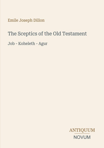 The Sceptics of the Old Testament