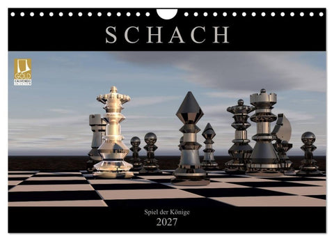 SCHACH - Spiel der Könige (Wandkalender 2027 DIN A4 quer), CALVENDO Monatskalender
