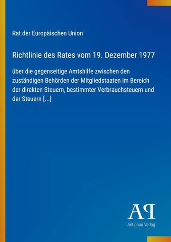 Richtlinie des Rates vom 19. Dezember 1977