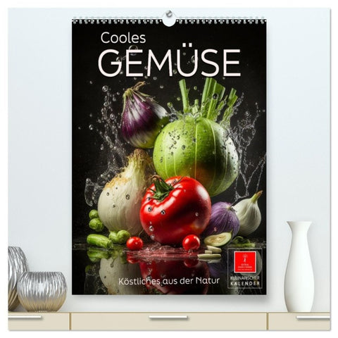 Cooles Gemüse (hochwertiger Premium Wandkalender 2027 DIN A2 hoch), Kunstdruck in Hochglanz