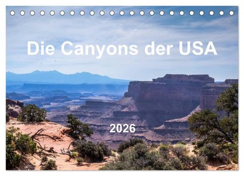 Die Canyons der USA (Tischkalender 2026 DIN A5 quer), CALVENDO Monatskalender