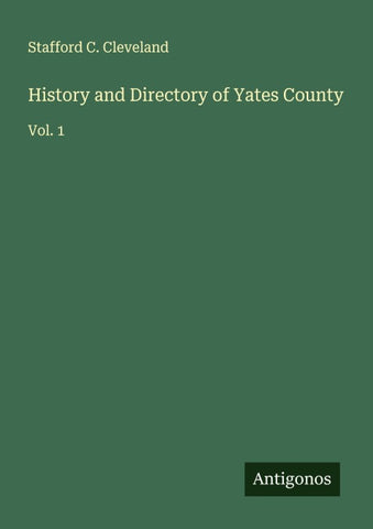 History and Directory of Yates County