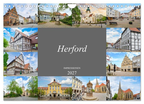 Herford Impressionen (Wandkalender 2027 DIN A4 quer), CALVENDO Monatskalender
