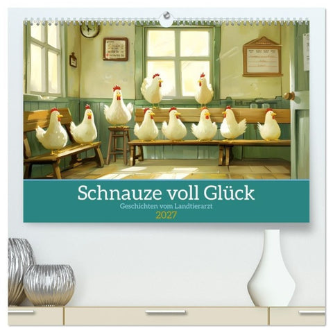 Schnauze voll Glück (hochwertiger Premium Wandkalender 2027 DIN A2 quer), Kunstdruck in Hochglanz