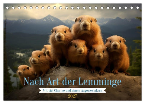 Nach Art der Lemminge (Tischkalender 2027 DIN A5 quer), CALVENDO Monatskalender