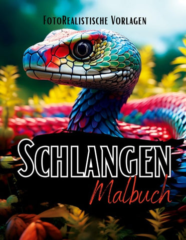 Schlangen Malbuch „Fotorealistisch“.
