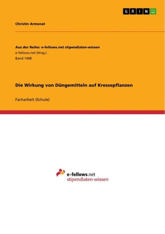 Die Wirkung von Düngemitteln auf Kressepflanzen