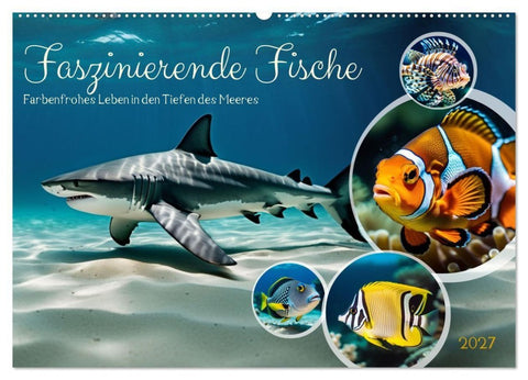 Faszinierende Fische (Wandkalender 2027 DIN A2 quer), CALVENDO Monatskalender