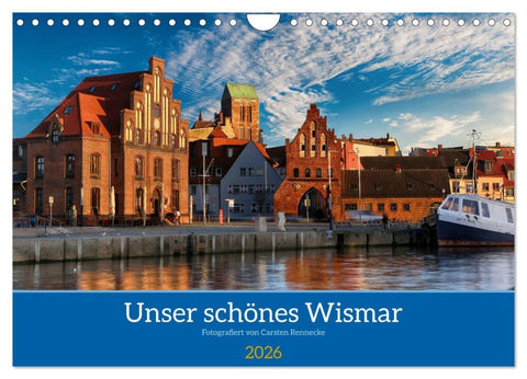 Unser schönes Wismar (Wandkalender 2026 DIN A4 quer), CALVENDO Monatskalender