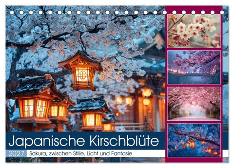 Japanische Kirschblüte (Tischkalender 2027 DIN A5 quer), CALVENDO Monatskalender