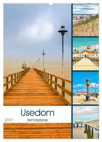 Usedom - Terminplaner (Wandkalender 2027 DIN A2 hoch), CALVENDO Monatskalender