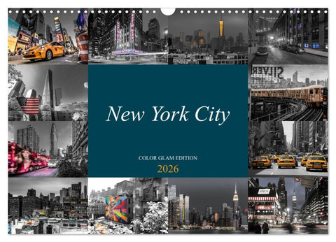 New York City - Color Glam Edition (Wandkalender 2026 DIN A3 quer), CALVENDO Monatskalender