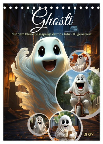 Ghosti (Tischkalender 2027 DIN A5 hoch), CALVENDO Monatskalender