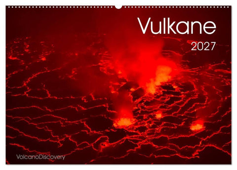 Vulkane 2027 (Wandkalender 2027 DIN A2 quer), CALVENDO Monatskalender